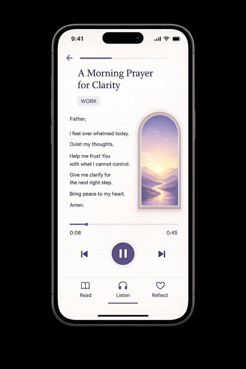 PrayLuma app on iPhone